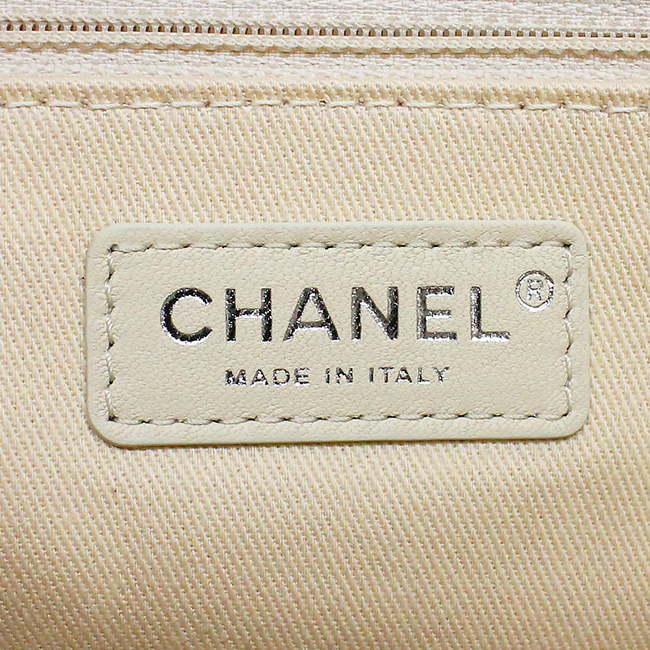 シャネル ラージ ショッピングバッグ ２WAY ホワイト×ベージュ A57161 Y83399