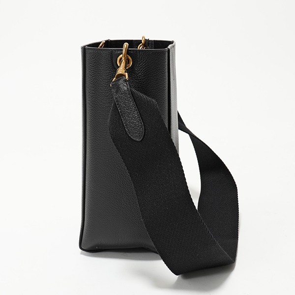 CELINE 189303AH4.38NO SMALL SEAU SANGLE サングル バケット スモール レザー ショルダー トートバッグ Black レディース 