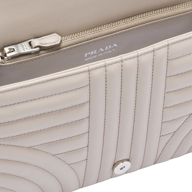 プラダ PRADA ダイアグラム ミディアム レザー バッグ 1BD108_2D91_F0YON_V_COX
