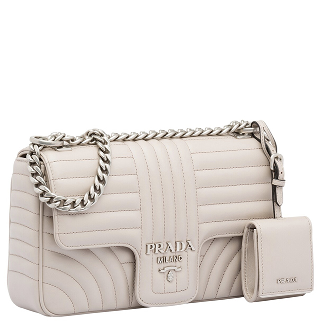 プラダ PRADA ダイアグラム ミディアム レザー バッグ 1BD108_2D91_F0YON_V_COX