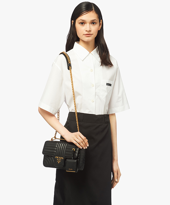 プラダ PRADA ダイアグラム ミディアム レザー バッグ 1BD108_2D91_F0CH4_V_COX