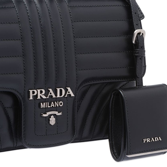 PRADA ダイアグラム ミディアム レザー バッグ 1BD108_2D91_F0633_V_COX