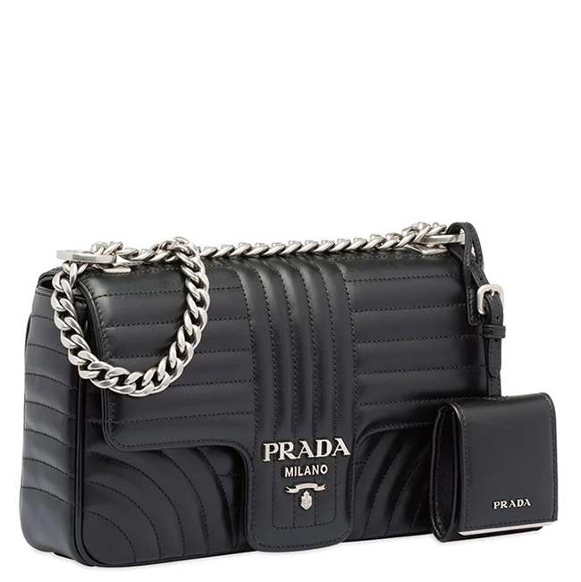 PRADA ダイアグラム ミディアム レザー バッグ 1BD108_2D91_F0633_V_COX