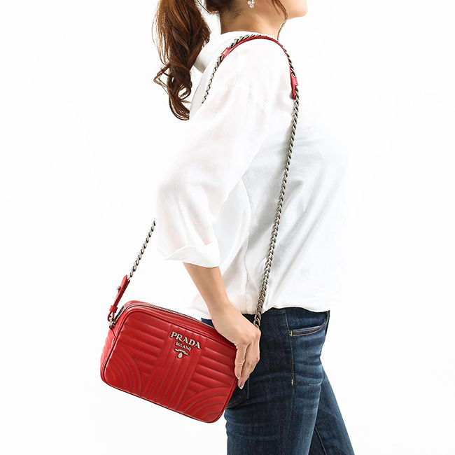 プラダショルダーバッグ/クラッチバッグ ソフトカーフ/SOFT CALF インプントゥーレ/IMPUN ダイアグラム フォーコレッド 1BH083 2D91 F0YGF レディース