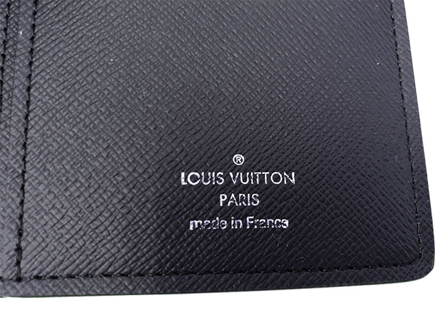 ルイヴィトン LOUIS VUITTON ポルトフォイユブラザ 二つ折り長財布 ブルーxブラック M30558 タイガ メンズ ブルーライン
