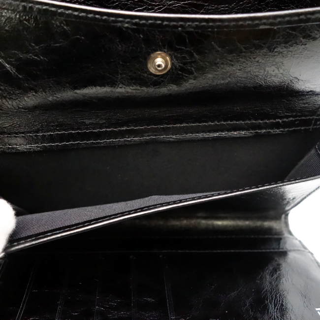 シャネル CHANEL 財布 3つ折長サイフ マトラッセ 2.55 ヴィンテージカーフ 黒/A35298