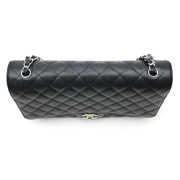 シャネル CHANEL マトラッセ34 クラシック マキシ フラップバッグ ブラック キャビアスキン Wチェーンショルダーバッグ チェーンバッグ ココマーク ダブルフラップ ニ重蓋 ラージ A58601