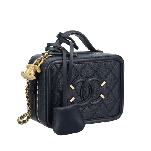 シャネル CHANEL ショルダーバッグ レディース マトラッセ ネイビー A93342 Y83371 4B544