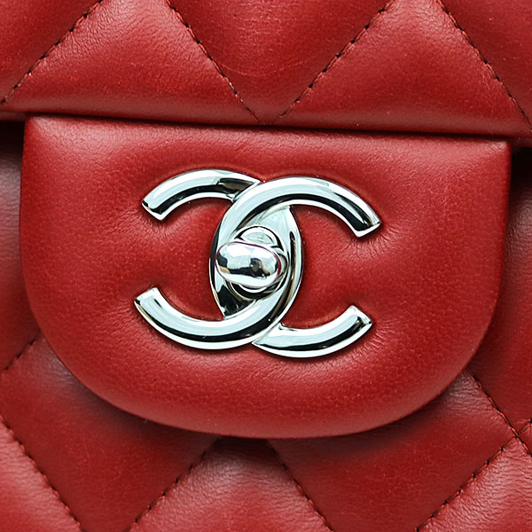 シャネル CHANEL マトラッセ30 クラシック ラージ フラップバッグ レッド ラムスキン 定番 Wチェーンショルダー ココマーク ダブルフラップ 現行型 ニ重蓋 A58600