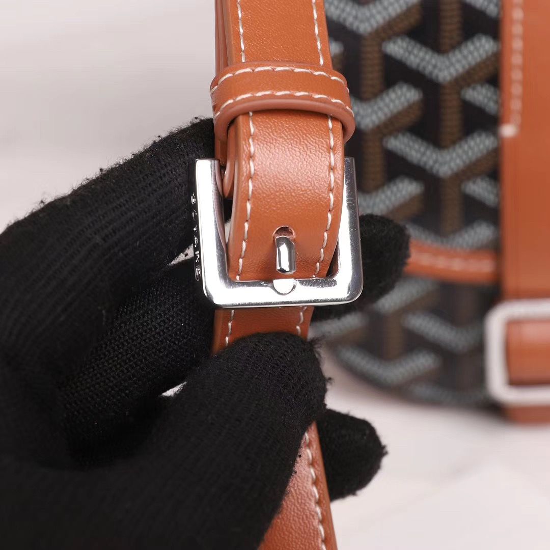 ゴヤール ベルヴェデール ユニセックス ショルダーバッグ ブラック/ブラウン×シルバー金具 Goyard2020012