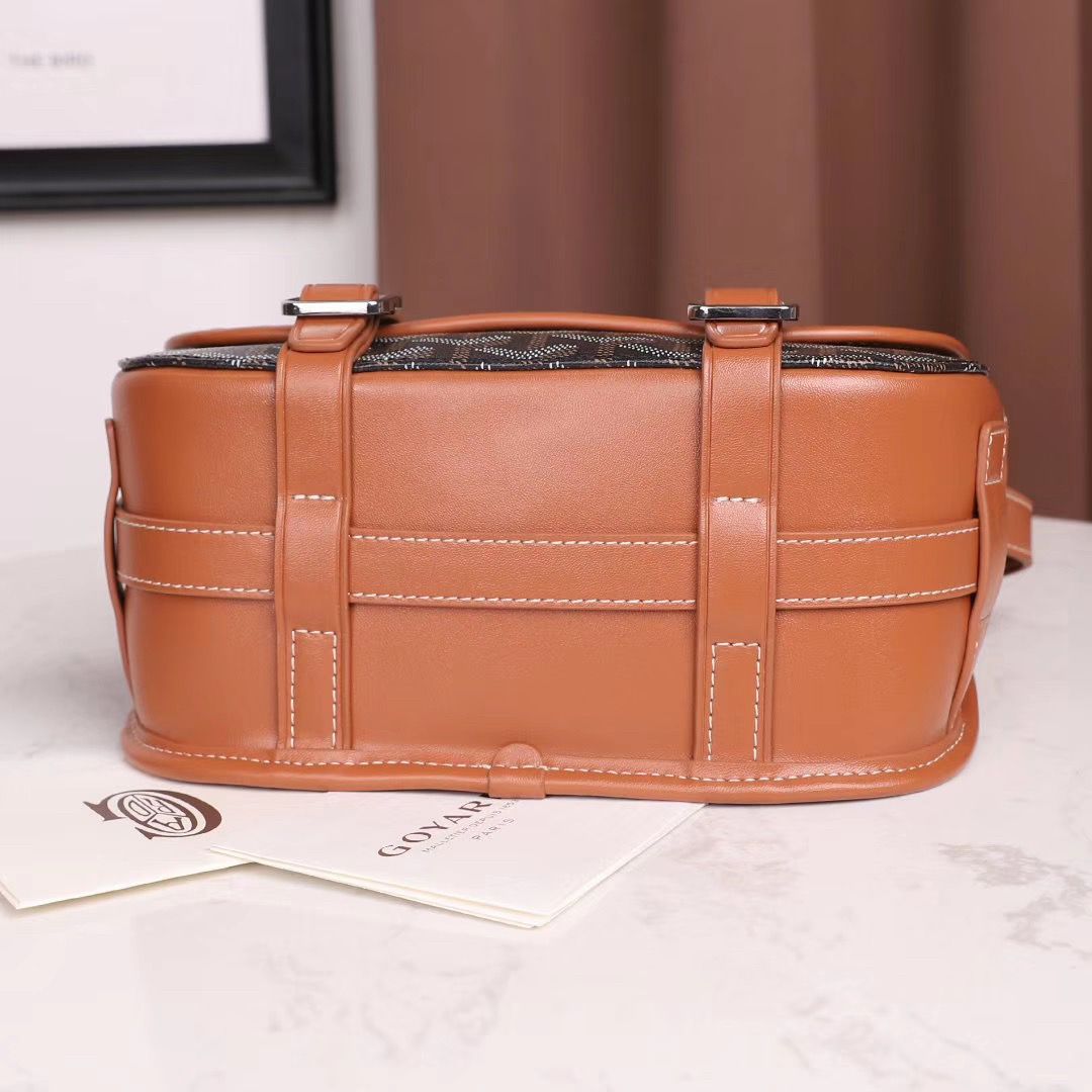 ゴヤール ベルヴェデール ユニセックス ショルダーバッグ ブラック/ブラウン×シルバー金具 Goyard2020012