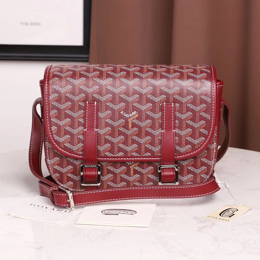ゴヤール ベルヴェデール ユニセックス ショルダーバッグ 赤×シルバー金具 Goyard2020013