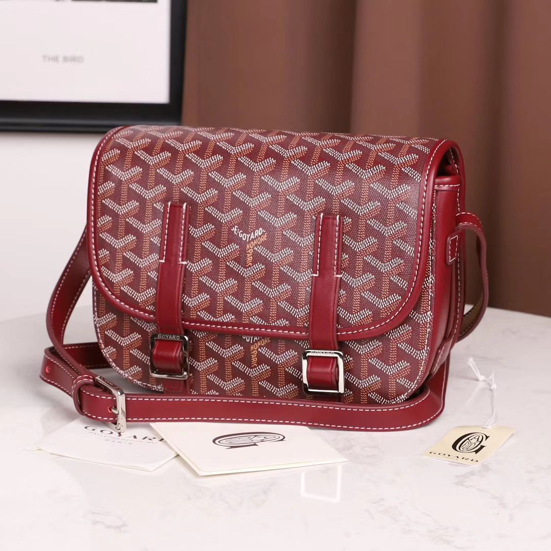 ゴヤール ベルヴェデール ユニセックス ショルダーバッグ 赤×シルバー金具 Goyard2020013