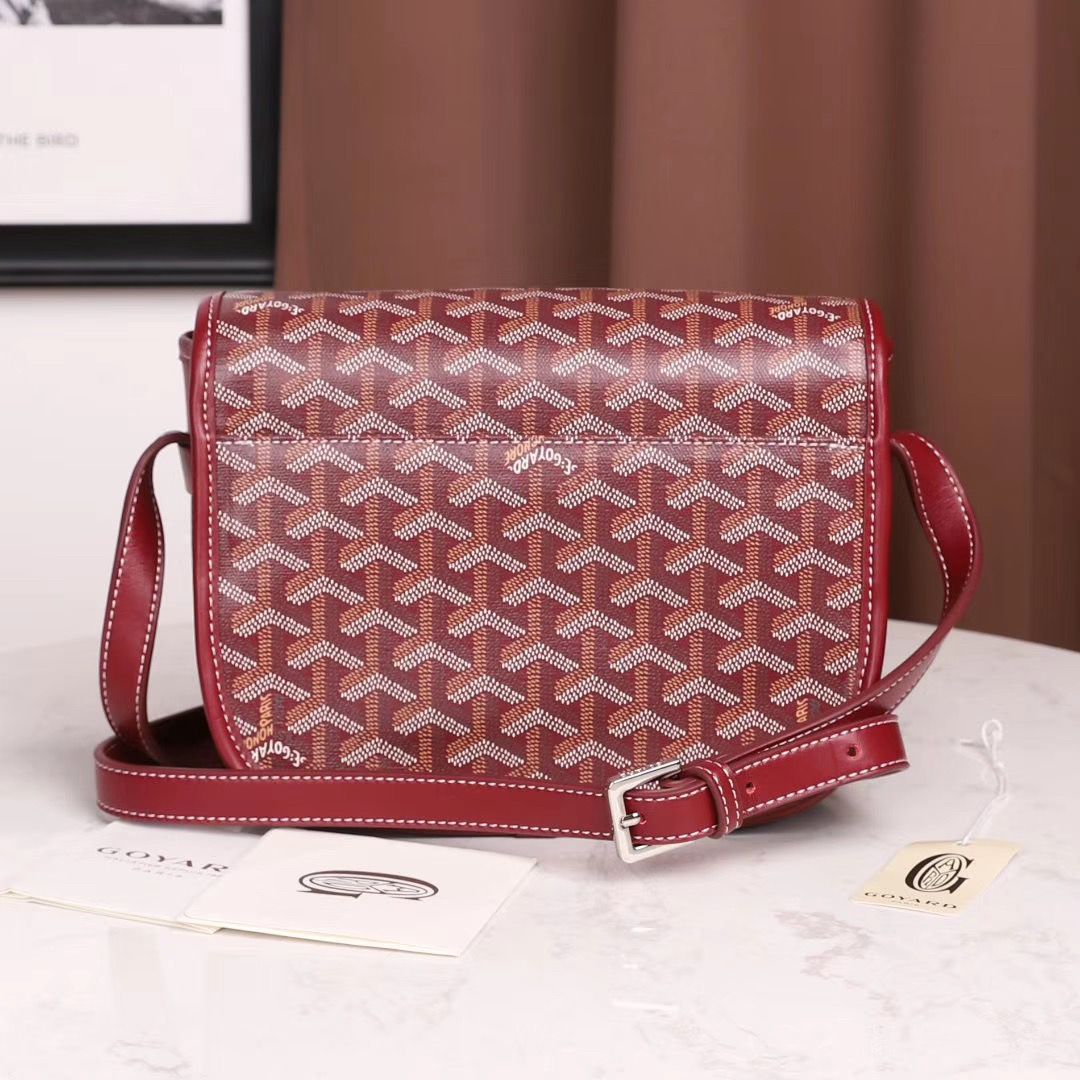 ゴヤール ベルヴェデール ユニセックス ショルダーバッグ 赤×シルバー金具 Goyard2020013