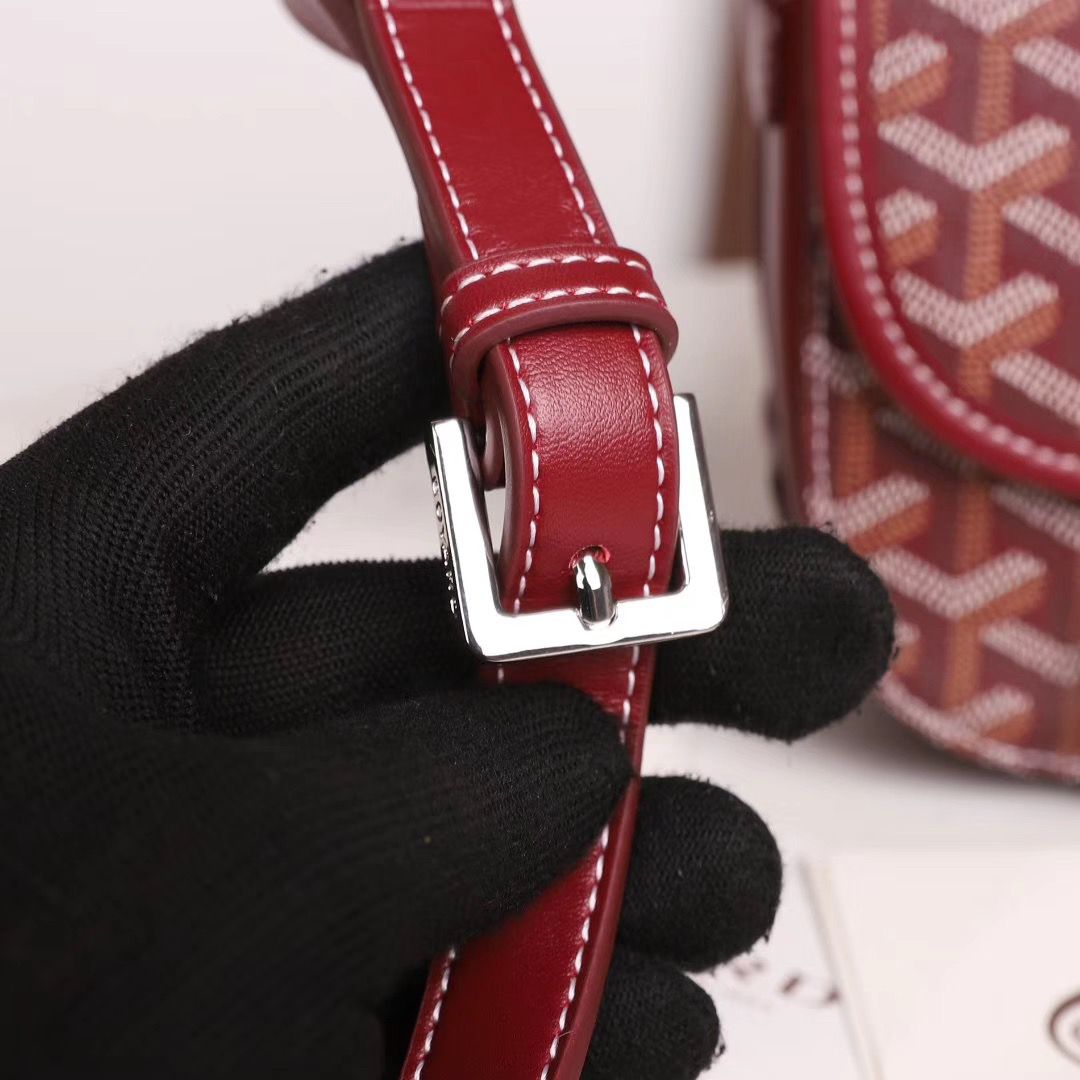 ゴヤール ベルヴェデール ユニセックス ショルダーバッグ 赤×シルバー金具 Goyard2020013