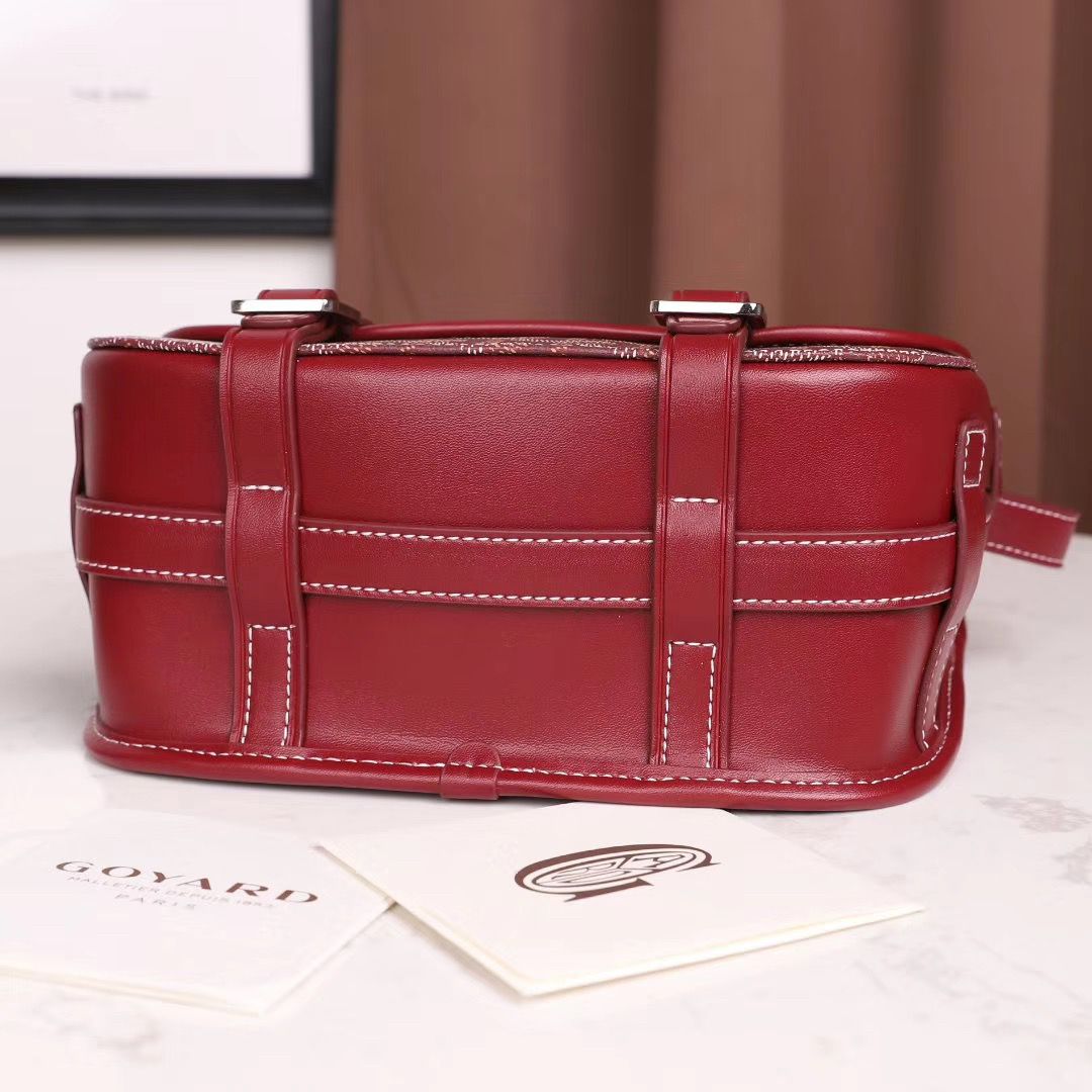ゴヤール ベルヴェデール ユニセックス ショルダーバッグ 赤×シルバー金具 Goyard2020013