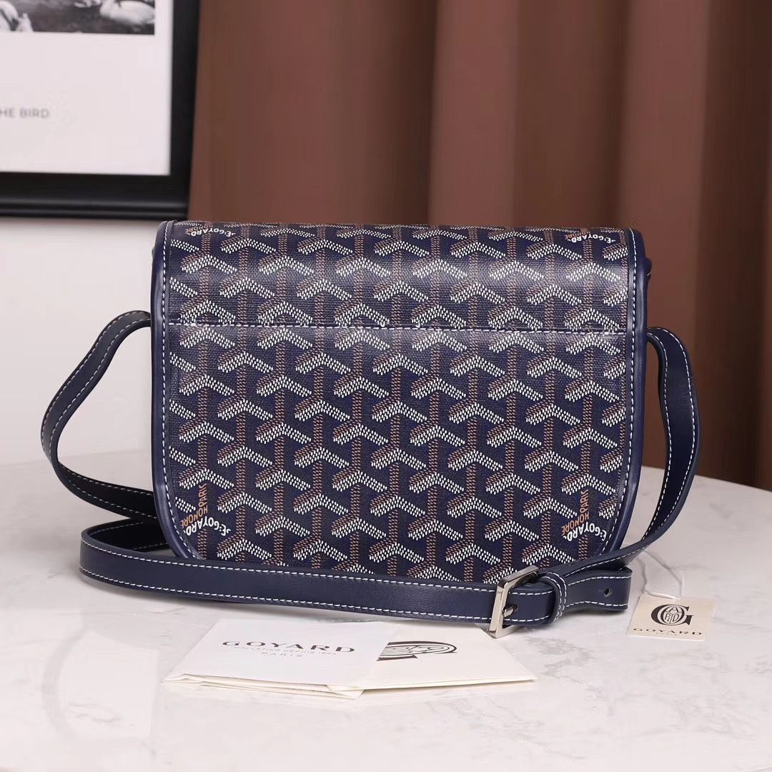 GOYARD ベルヴェデール ユニセックス ショルダーバッグ ネイビー×シルバー金具 Goyard2020014