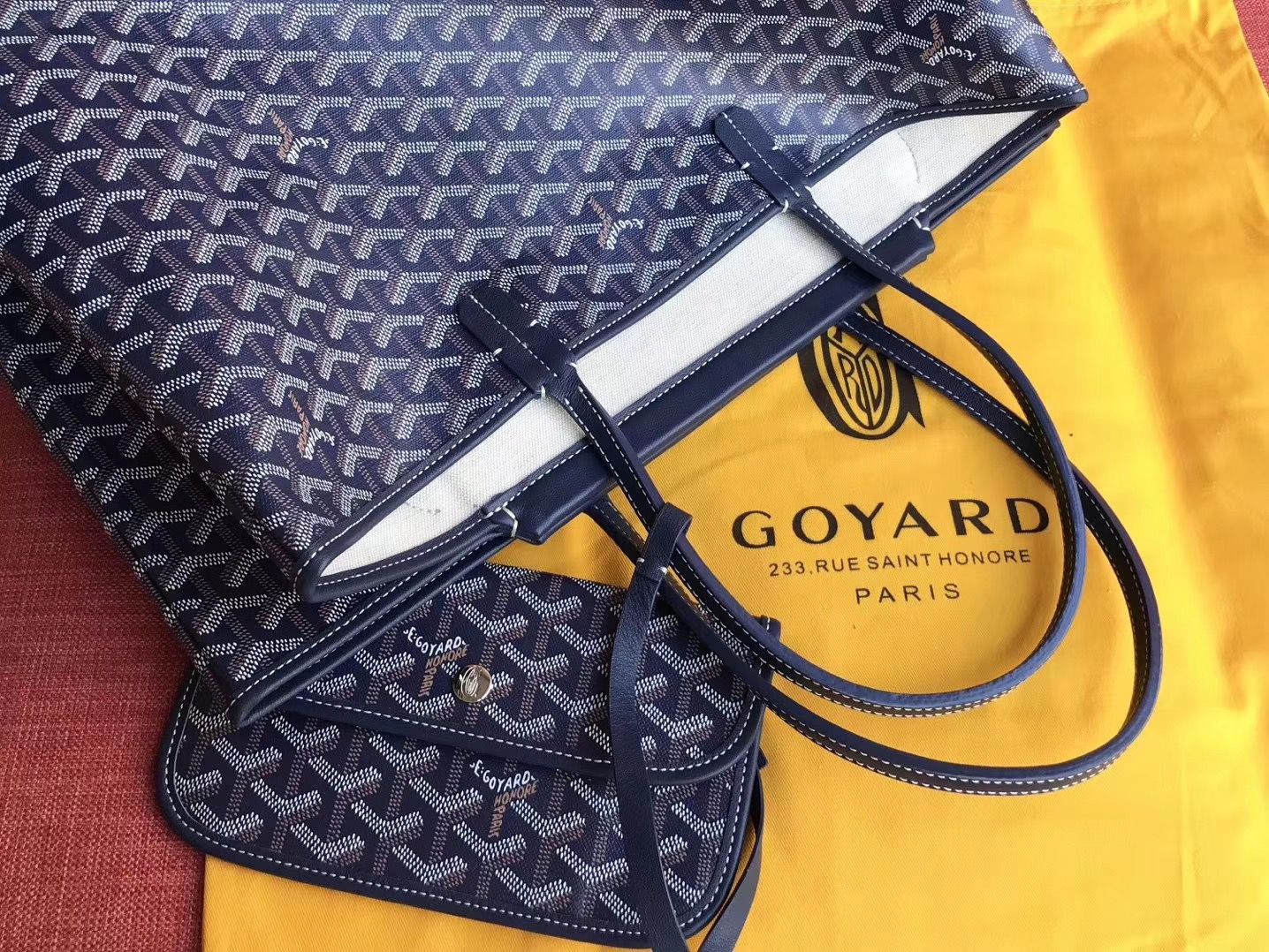ゴヤール ハンドバッグ ネイビー トートバッグ SAC ISABELLE PM MALINE Goyard2020020