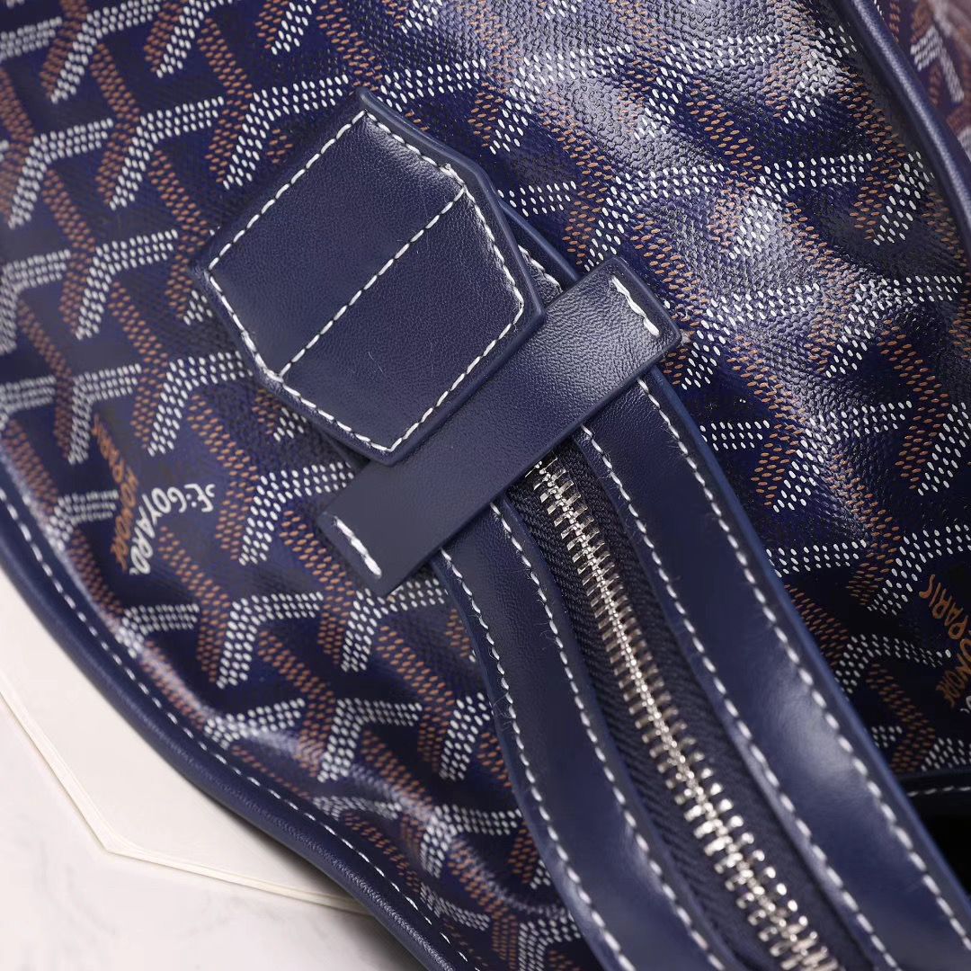 ゴヤール goyard ゴマルキーズ トートバッグ PVC×カーフ マリンブルー ショルダーバッグ ハンドバッグ Goyard2020021