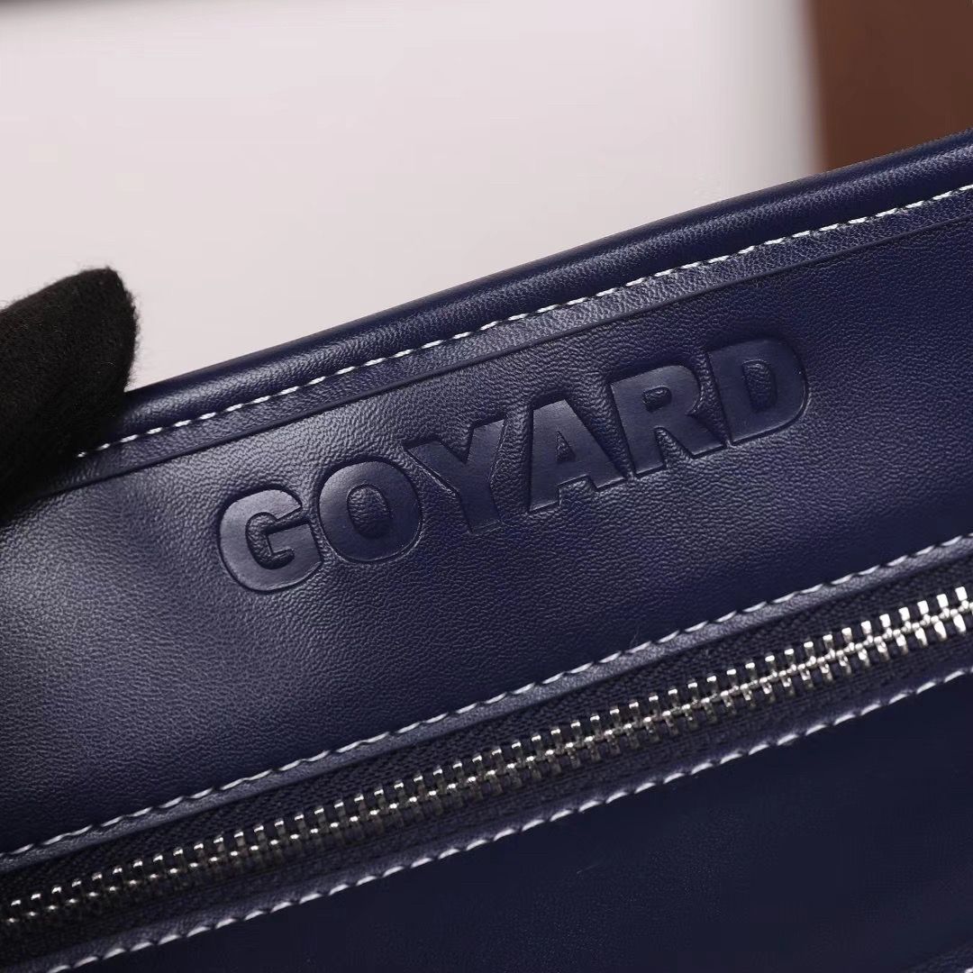 ゴヤール goyard ゴマルキーズ トートバッグ PVC×カーフ マリンブルー ショルダーバッグ ハンドバッグ Goyard2020021