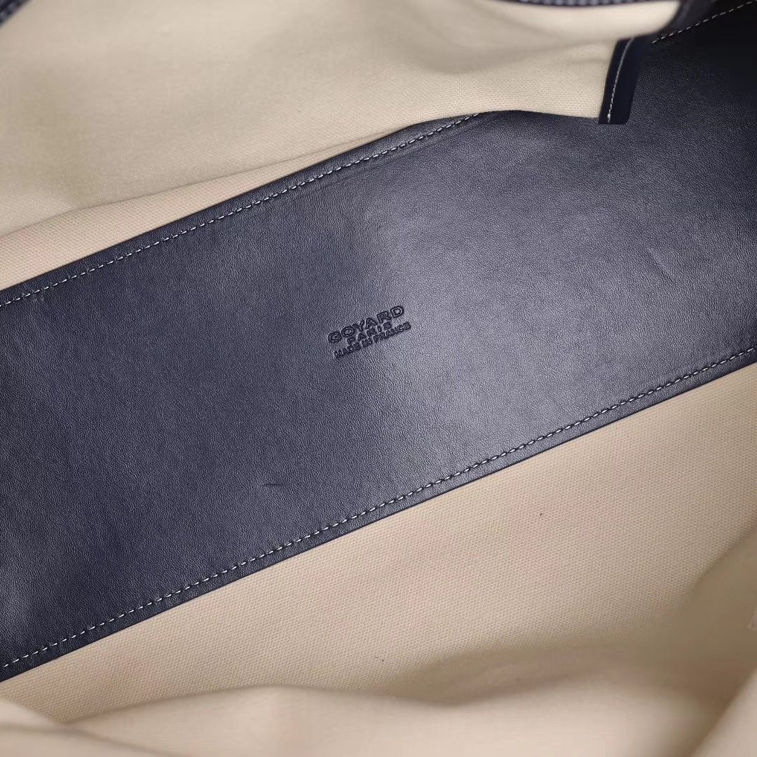 ゴヤール goyard ゴマルキーズ　トートバッグ　PVC×カーフ マリンブルー ショルダーバッグ　ハンドバッグ Goyard2020021