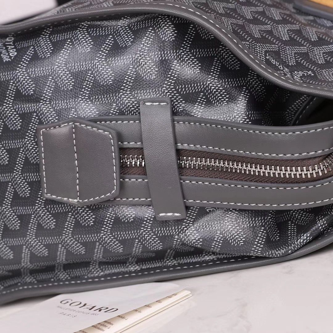 ゴヤール goyard ゴマルキーズ トートバッグ PVC×カーフ グレー ショルダーバッグ ハンドバッグ Goyard2020022