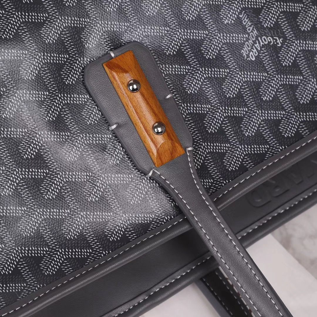 ゴヤール goyard ゴマルキーズ トートバッグ PVC×カーフ グレー ショルダーバッグ ハンドバッグ Goyard2020022