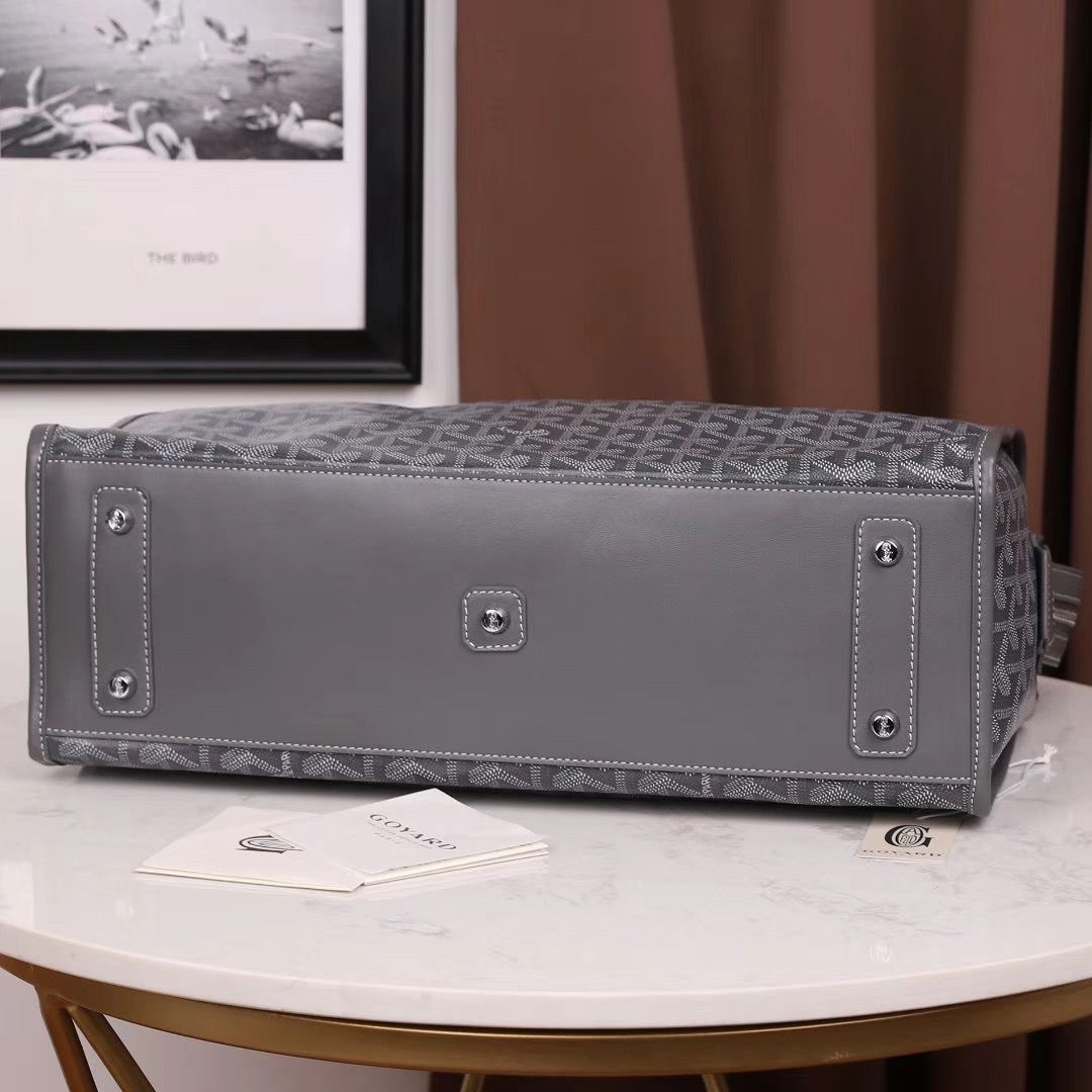ゴヤール goyard ゴマルキーズ トートバッグ PVC×カーフ グレー ショルダーバッグ ハンドバッグ Goyard2020022