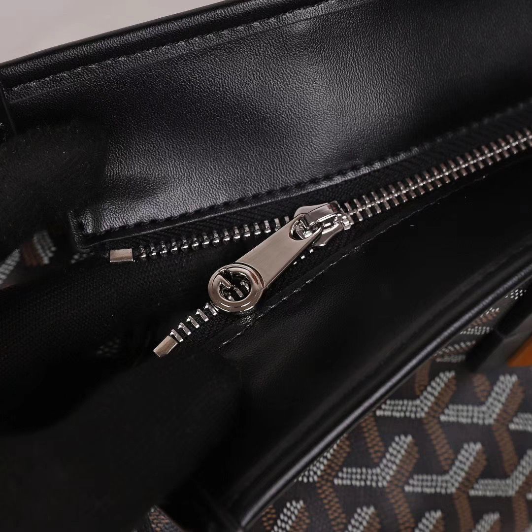 ゴヤール ゴマルキーズ トートバッグ PVC×カーフ ブラック ショルダーバッグ ハンドバッグ Goyard2020023