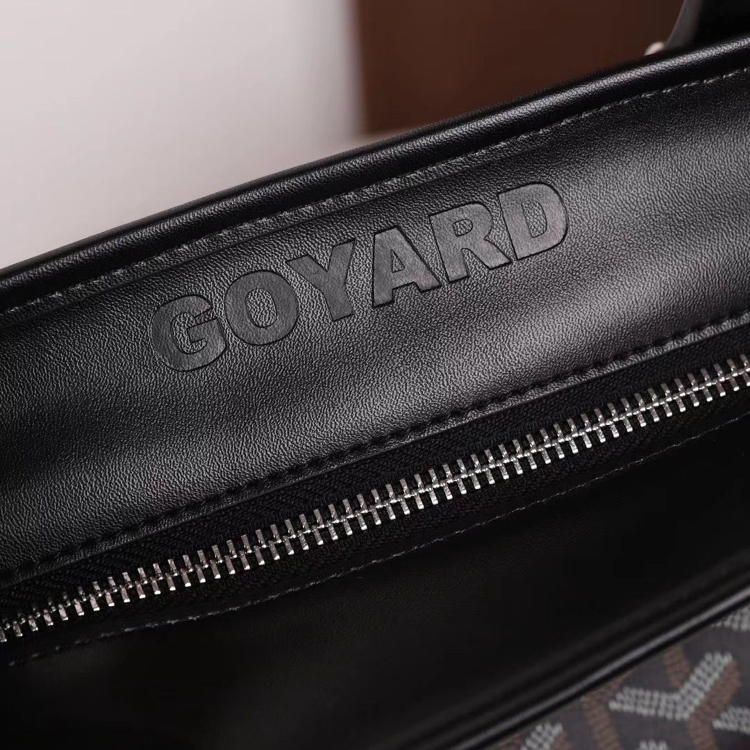 ゴヤール ゴマルキーズ トートバッグ PVC×カーフ ブラック ショルダーバッグ ハンドバッグ Goyard2020023
