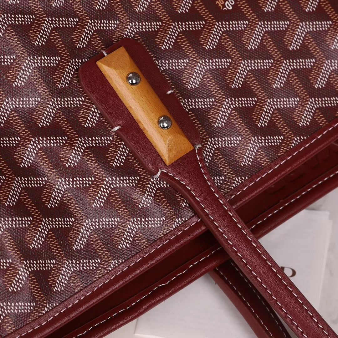 ゴヤールゴマルキーズ トートバッグ PVC×カーフ ルージュレッド ショルダーバッグ ハンドバッグ Goyard2020024