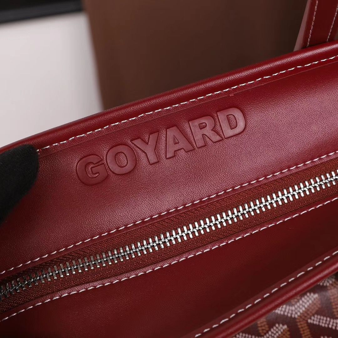 ゴヤールゴマルキーズ トートバッグ PVC×カーフ ルージュレッド ショルダーバッグ ハンドバッグ Goyard2020024