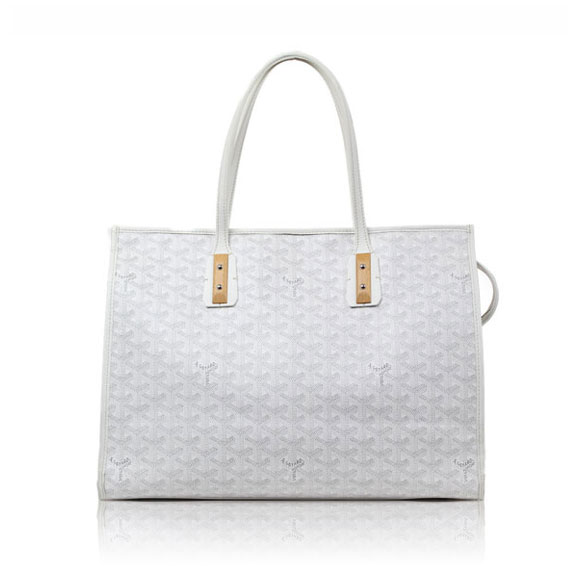 ゴヤール ゴマルキーズ トートバッグ PVC×カーフ 白 ショルダーバッグ ハンドバッグ Goyard2020025
