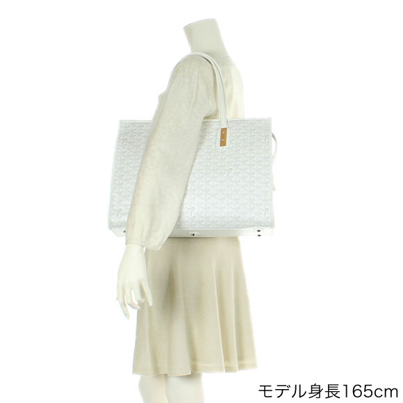 ゴヤール ゴマルキーズ　トートバッグ　PVC×カーフ　白　ショルダーバッグ　ハンドバッグ Goyard2020025