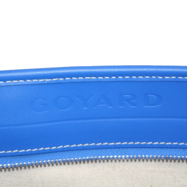 ゴヤール ゴマルキーズ　トートバッグ　PVC×カーフ　ブルー(青)　ショルダーバッグ　ハンドバッグ  Goyard2020027