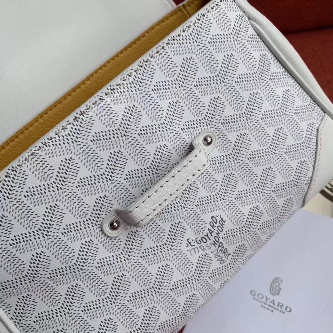 ゴヤール サイゴン ミニ ハンドバッグ 2WAY ショルダー 白 レア ヘリンボーン レディース GOYARD SAIGON MINI Goyard2020030