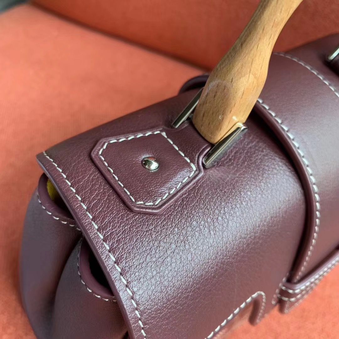 ゴヤール サイゴン ミニ ハンドバッグ 2WAY ショルダー ブルゴーニュ レア ヘリンボーン レディース GOYARD SAIGON MINI Goyard2020031