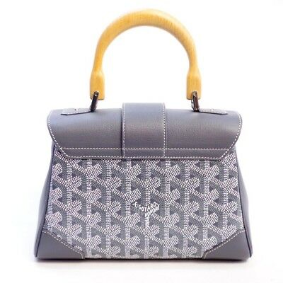 ゴヤール サイゴン ミニ ハンドバッグ 2WAY ショルダー グレー レア ヘリンボーン レディース GOYARD SAIGON MINI Goyard2020034