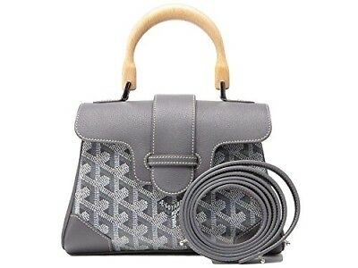 ゴヤール サイゴン ミニ ハンドバッグ 2WAY ショルダー グレー レア ヘリンボーン レディース GOYARD SAIGON MINI Goyard2020034