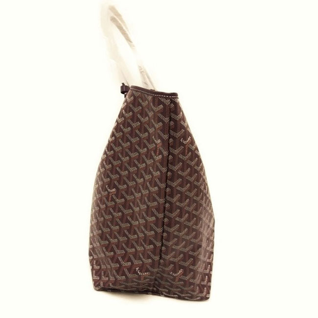 ゴヤール サンルイGM AMALOUIS ヘリンボーン柄 トートバッグ キャンバス レザー コットン ボルドー ワイン レディース Goyard2020043