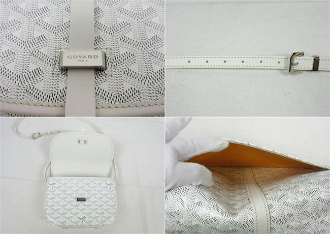 ゴヤール ベルヴェデール SAC BELVEDELE 2 PM  レザー、ホワイト×グレー  ショルダーバッグ  Goyard2020049