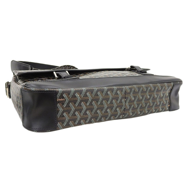 ゴヤール グランブルーGM ショルダーバッグ メッセンジャーバッグ PVC×レザー ブラック 黒 メンズ GOYARD  Goyard2020053