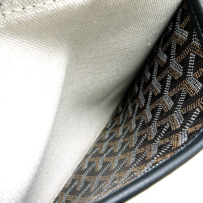 ゴヤール カペシアン ショルダーバッグ 斜め掛け ヘリンボーン トワルゴヤール PVC レザー 黒  Goyard2020057