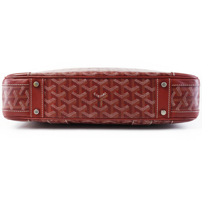 GOYARD ゴヤール アンバサードMM ビジネスバッグ ブリーフケース 書類かばん 赤 レッド ヘリンボーン Goyard2020059