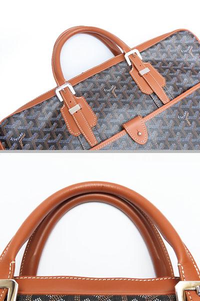 ゴヤール GOYARD アンバサード MM ブリーフケース ビジネスバッグ 書類かばん ブラック ブラウン PVC レザー AMAAMBASS Goyard2020060