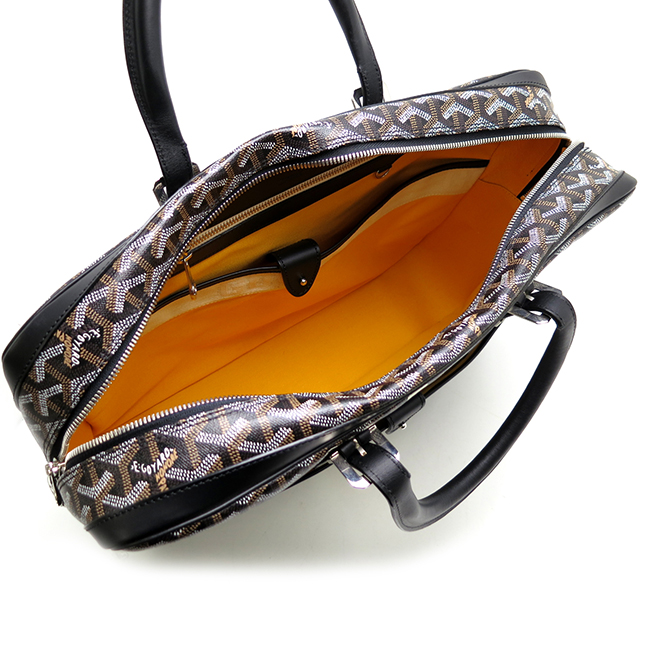 ゴヤール アンバサード MM マーカージュ ハンドバッグ メンズ ビジネスバッグ AMAAMBASS01 コーティングキャンバス ブラック Goyard2020061
