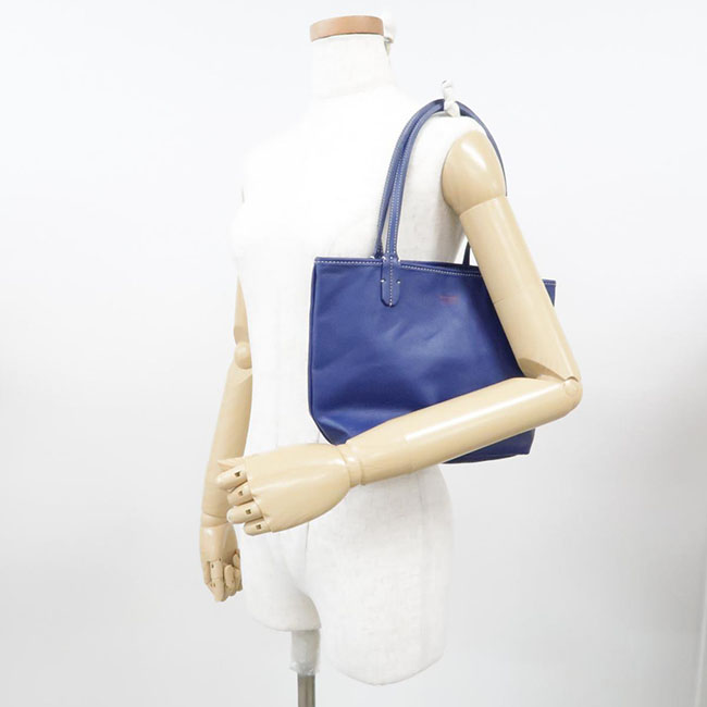 ゴヤール トートバッグ アンジュ ミニ リバーシブル 青 ポーチ付き  Goyard2020065