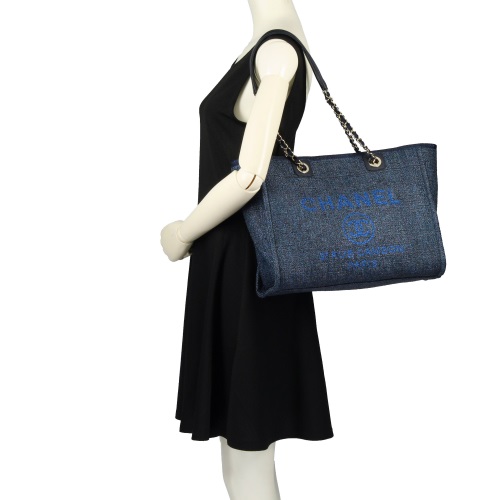 シャネル CHANEL トートバッグ ドゥーヴィル ブルー A67001 Y33437 5B746