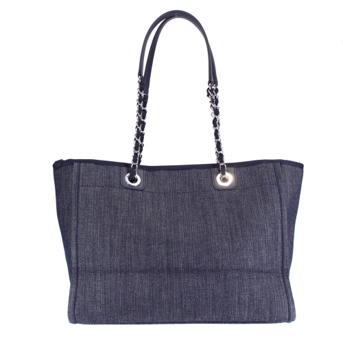 シャネル CHANEL トートバッグ A67001 Y61180 C1954 ブルー/オレンジ ドーヴィルライン 