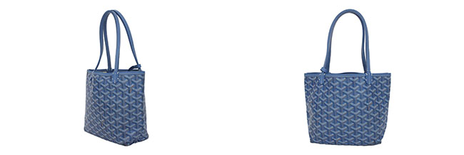 ゴヤール　トートバッグ　サンルイジュニア　ブルー　ポーチ付き Goyard2020072